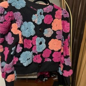 Colorful Floral Button-Up Cardigan